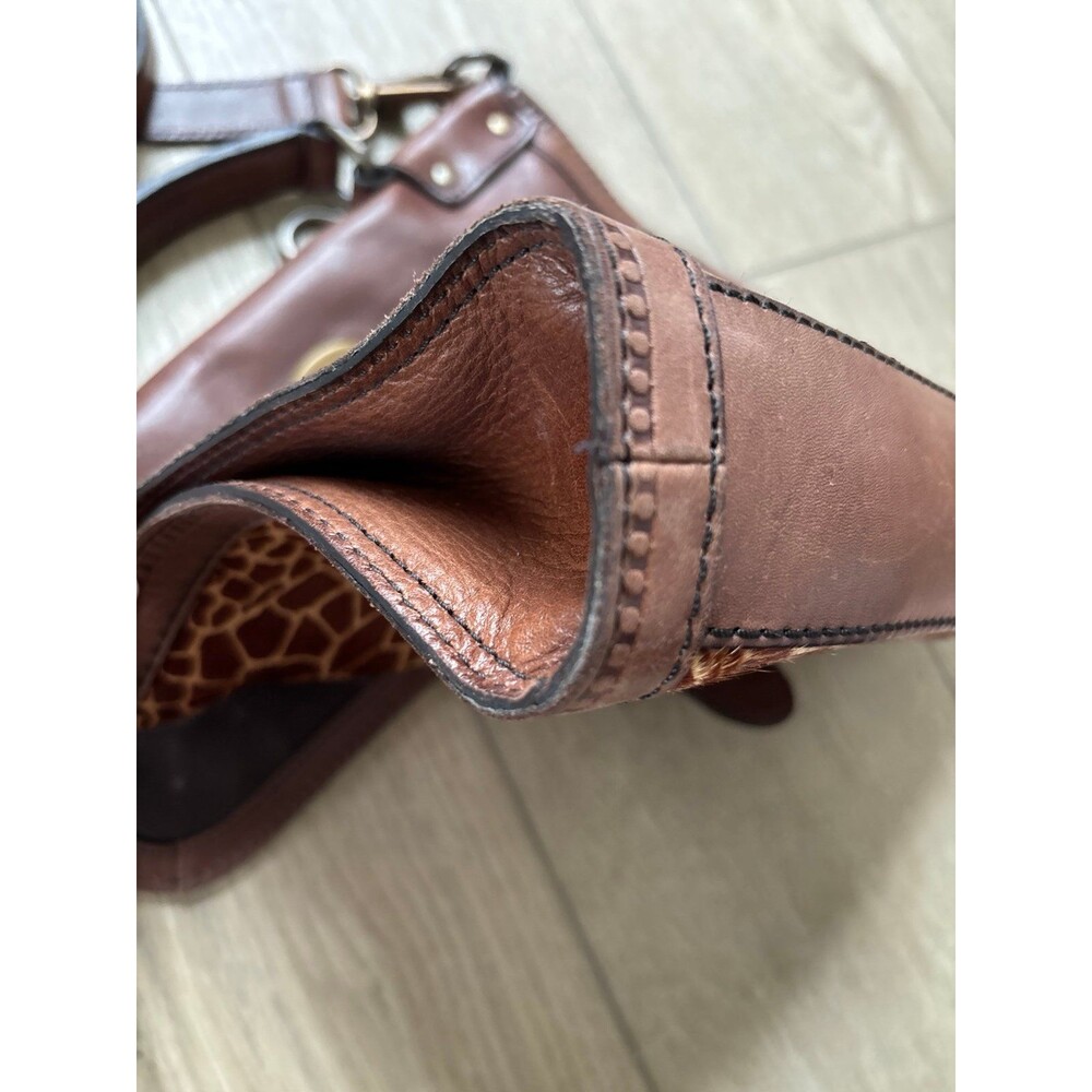 Fossil vintage Revival Giraffe Satchel Crossbody Tote Y2K 90s Retro Festival - Picture 7 of 8